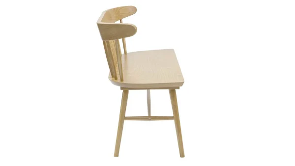Banc à Barreaux 2 Places Bois Clair Chêne L120 Cm DARIA 4