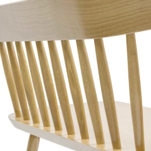 Banc à Barreaux 2 Places Bois Clair Chêne L120 Cm DARIA 18