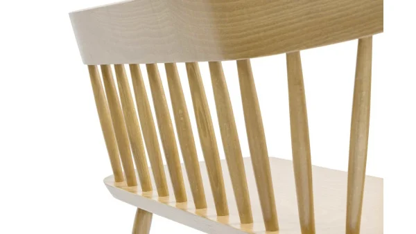 Banc à Barreaux 2 Places Bois Clair Chêne L120 Cm DARIA 6