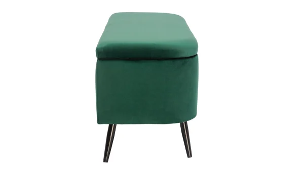styles dernier cri Banc Coffre En Tissu Velours Vert L120 Cm ATON 4