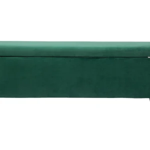 styles dernier cri Banc Coffre En Tissu Velours Vert L120 Cm ATON 15