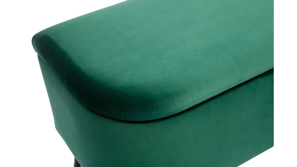 styles dernier cri Banc Coffre En Tissu Velours Vert L120 Cm ATON 6