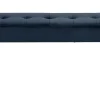 Banc Design En Tissu Velours Bleu Nuit Capitonné L95 Cm GUESTA 25
