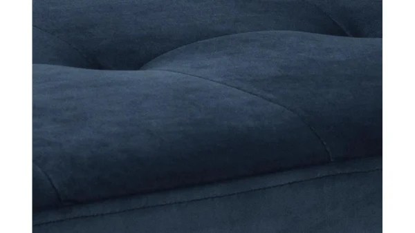 Banc Design En Tissu Velours Bleu Nuit Capitonné L95 Cm GUESTA 4