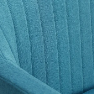 Banquette Scandinave 2 Places En Tissu Bleu Canard Et Bois Clair ALEYNA 13