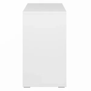 Bibliothèque Basse Finition Bois Blanc L140 Cm EPURE livraison la plus rapide 10
