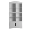 Bibliothèque Blanche 6 étagères 2 Portes L90 Cm ANTONIN 13