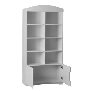 Bibliothèque Blanche 6 étagères 2 Portes L90 Cm ANTONIN 10