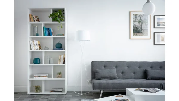 Bibliothèque Design Bois Blanc L92 Cm EPURE Authentic Original licence 5