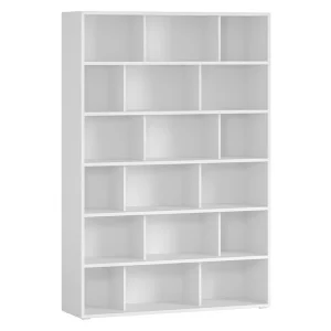 Bibliothèque Scandinave Blanc Mat L140 Cm EPURE 10