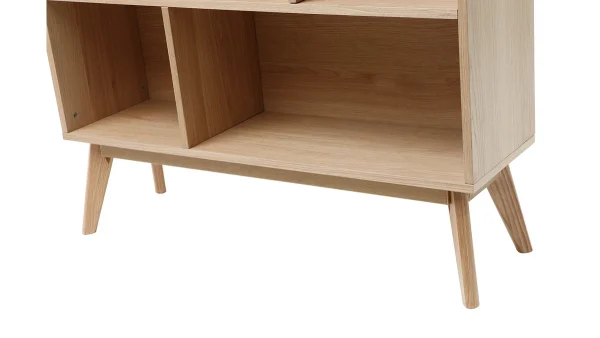 Bibliothèque Scandinave En Bois Chêne 8 Casiers L110 Cm INGRID 6