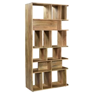 Meilleur Prix Bibliothèque Séparateur D’espace En Bois Manguier Massif L88 Cm RUPAH – Miliboo & Stéphane Plaza 11