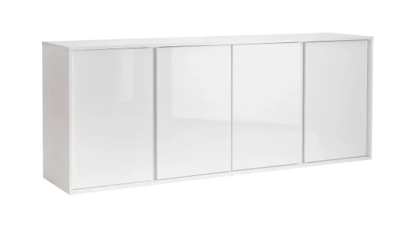 Buffet Design Blanc Laqué Brillant 4 Portes L180 Cm COMO 3