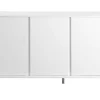Buffet Design Blanc Laqué Et Métal Blanc 3 Portes L137 Cm MIKY 11