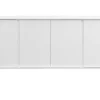 Buffet Design Blanc Laqué Et Métal Blanc 4 Portes L180 Cm MIKY 23