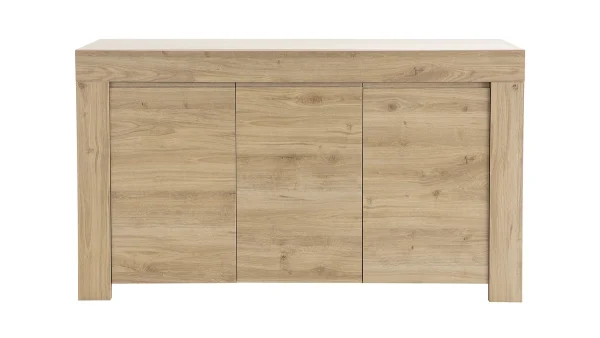 nouvelle saison Buffet Design Bois Chêne 3 Portes L138 Cm TINO 1