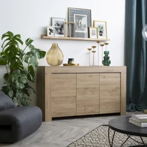 nouvelle saison Buffet Design Bois Chêne 3 Portes L138 Cm TINO 20