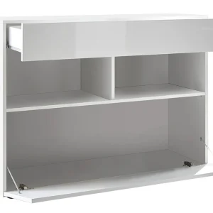 Buffet Design Finition Blanc Laqué Brillant L110 Cm POLO 7