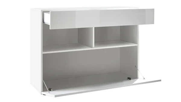 Buffet Design Finition Blanc Laqué Brillant L110 Cm POLO 3
