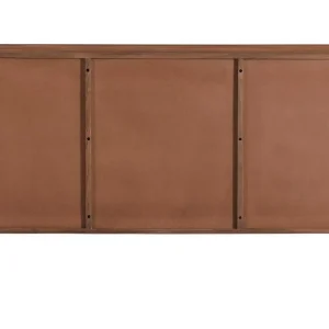 Buffet En Bois Foncé Manguier Massif Et Métal Noir 3 Portes L140 Cm ONDA 18
