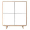 Buffet Haut Scandinave Bois Et Blanc 4 Portes L110 Cm SID 8