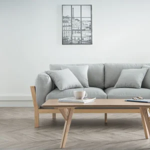 Buffet Haut Scandinave Bois Et Blanc 4 Portes L110 Cm SID 18