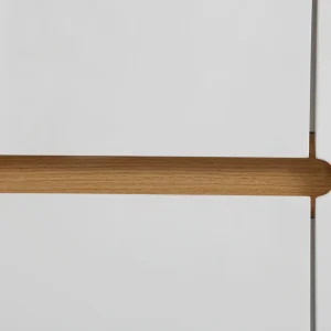 Buffet Scandinave Blanc Brillant Et Bois Clair 2 Portes 2 Tiroirs L160cm MELKA 14