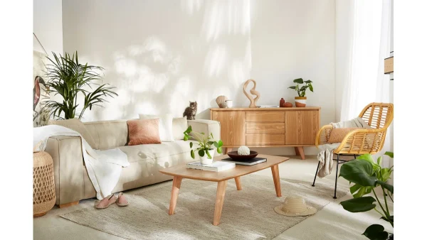 Buffet Scandinave En Bois Clair 2 Portes 3 Tiroirs L160 Cm FIFTIES 8