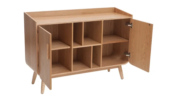 Buffet Scandinave En Bois Clair 2 Portes L122 Cm HALLEN 4