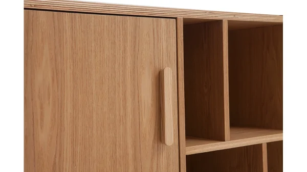 Buffet Scandinave En Bois Clair 2 Portes L122 Cm HALLEN 6