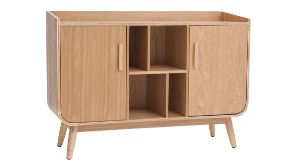 Buffet Scandinave En Bois Clair 2 Portes L122 Cm HALLEN 3
