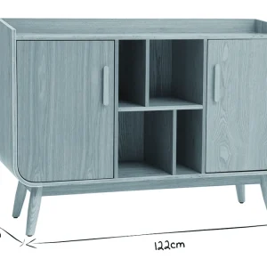 Buffet Scandinave En Bois Clair 2 Portes L122 Cm HALLEN 22