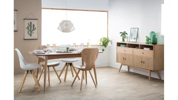 Buffet Vintage Bois Clair 4 Portes 2 Tiroirs L160 Cm NORDECO Authenticité garantie 7