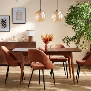 Buffet Vintage Bois Foncé Noyer 3 Portes 3 Tiroirs L160 Cm JAKO à prix réduits 23