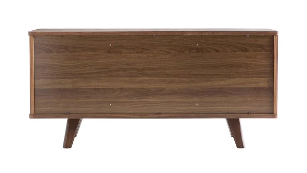 magasins pas chers Buffet Vintage Bois Noyer 2 Portes 3 Tiroirs L160 Cm FIFTIES 5