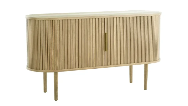 Buffet Vintage En Bois Clair Chêne 2 Portes Coulissantes L138 Cm EPIC 3