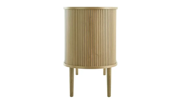 Buffet Vintage En Bois Clair Chêne 2 Portes Coulissantes L138 Cm EPIC 5