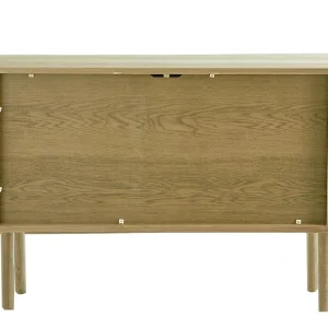 Buffet Vintage En Bois Clair Chêne 2 Portes Coulissantes L138 Cm EPIC 17