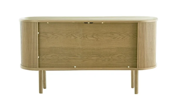 Buffet Vintage En Bois Clair Chêne 2 Portes Coulissantes L138 Cm EPIC 6