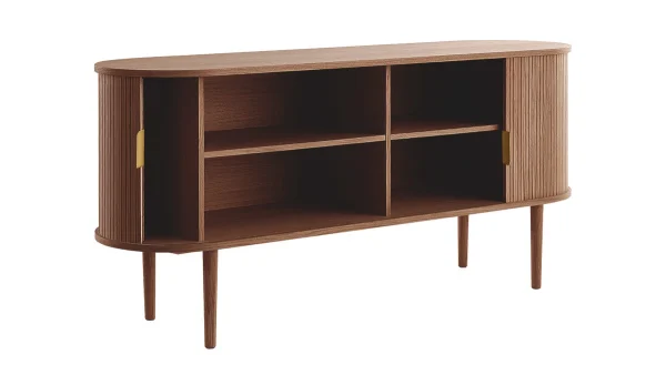 garantie de qualité Buffet Vintage En Bois Foncé 2 Portes Coulissantes L160 Cm EPIC 4
