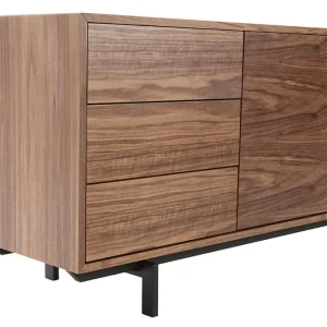 Buffet Vintage En Bois Foncé Noyer 2 Portes 3 Tiroirs L160 Cm MANNY mode tendance 14