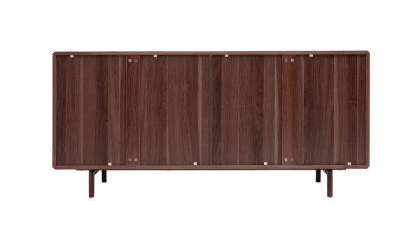 Buffet Vintage En Bois Foncé Noyer 4 Portes L160 Cm SUVA 5