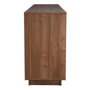 l'unique style Buffet Vintage Finition Bois Foncé Noyer 4 Portes L180 Cm COMO 17