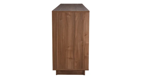 l'unique style Buffet Vintage Finition Bois Foncé Noyer 4 Portes L180 Cm COMO 5