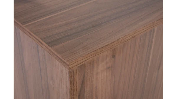 l'unique style Buffet Vintage Finition Bois Foncé Noyer 4 Portes L180 Cm COMO 6