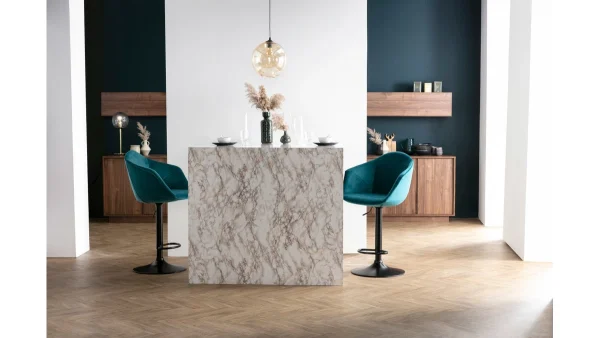 l'unique style Buffet Vintage Finition Bois Foncé Noyer 4 Portes L180 Cm COMO 7