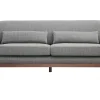 Canapé 3 Places En Tissu Gris Et Bois Foncé YOKO boutique en ligne 22