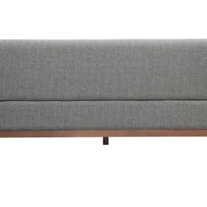 Canapé 3 Places En Tissu Gris Et Bois Foncé YOKO grande surprise 15