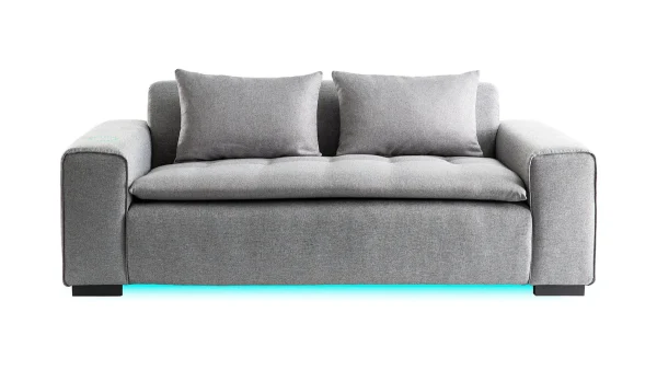 acheter Canapé Connecté 3 Places En Tissu Gris Clair 1