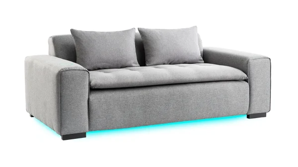 acheter Canapé Connecté 3 Places En Tissu Gris Clair 3